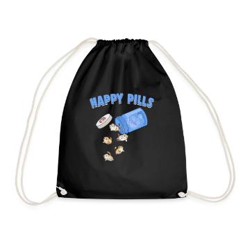Happy Pills Scottish Fold Cat Drôle d’Amant Chaton - Sac de sport léger - noir - Devant