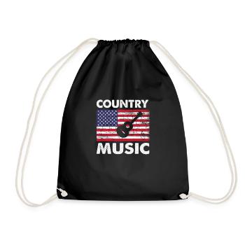 Drôle d’amateur de musique country disant guitare occidentale - Sac de sport léger - noir - Devant