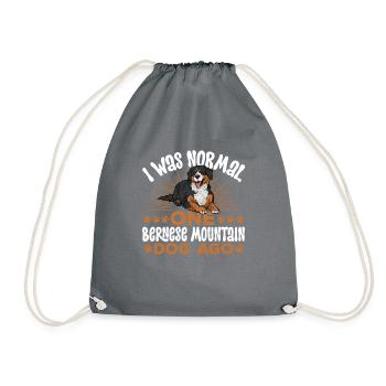 Bernese Mountain Dog - Drawstring Bag - grey - Front