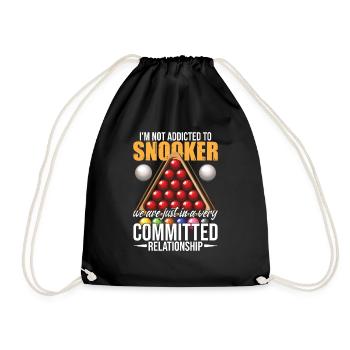 Snooker lustig - Turnbeutel - Schwarz - Vorne