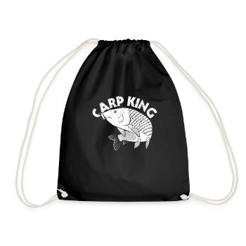 carpe roi pêche pêcheur pêcheur pêcheur eau - Sac de sport léger - noir - Devant