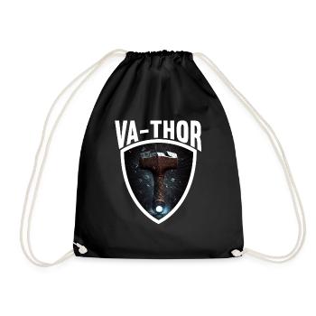 Papa Vathor Va Thor Vatertag Vatertagsgeschenk - Turnbeutel - Schwarz - Vorne