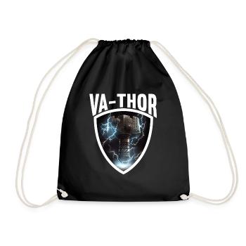Papa Vathor Va Thor Vatertag Vatertagsgeschenk - Turnbeutel - Schwarz - Vorne