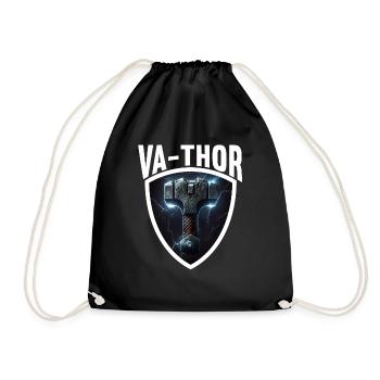 Papa Vathor Va Thor Vatertag Vatertagsgeschenk - Turnbeutel - Schwarz - Vorne