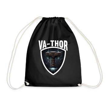 Papa Vathor Va Thor Vatertag Vatertagsgeschenk - Turnbeutel - Schwarz - Vorne