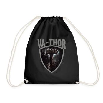 Papa Vathor Va Thor Vatertag Vatertagsgeschenk - Turnbeutel - Schwarz - Vorne