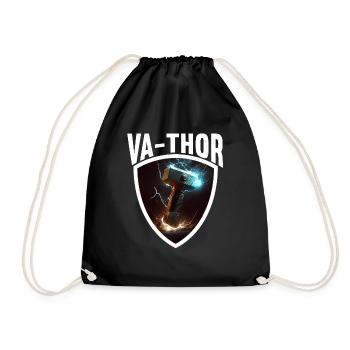 Papa Vathor Va Thor Vatertag Vatertagsgeschenk - Turnbeutel - Schwarz - Vorne