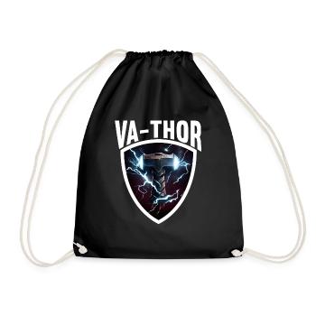 Papa Vathor Va Thor Vatertag Vatertagsgeschenk - Turnbeutel - Schwarz - Vorne