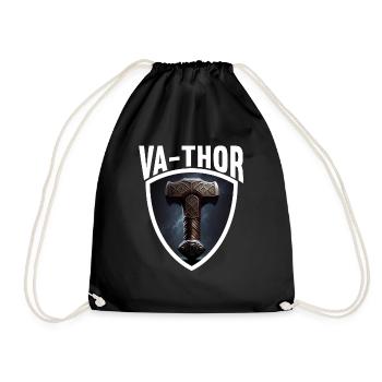 Papa Vathor Va Thor Vatertag Vatertagsgeschenk - Turnbeutel - Schwarz - Vorne