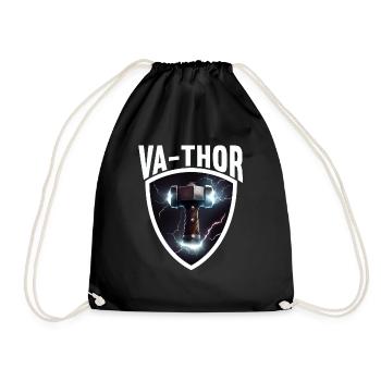 Papa Vathor Va Thor Vatertag Vatertagsgeschenk - Turnbeutel - Schwarz - Vorne