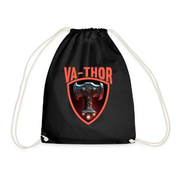 Papa Vathor Va Thor Vatertag Vatertagsgeschenk - Turnbeutel - Schwarz - Vorne