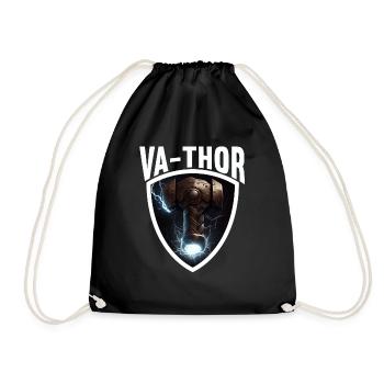 Papa Vathor Va Thor Vatertag Vatertagsgeschenk - Turnbeutel - Schwarz - Vorne
