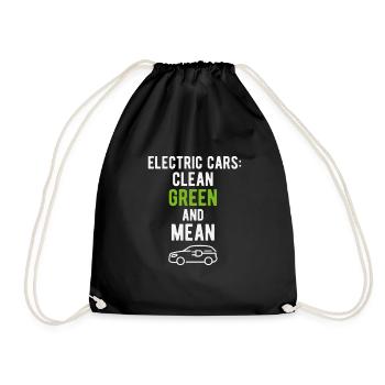 Véhicules électriques voitures électriques vert propre - Sac de sport léger - noir - Devant