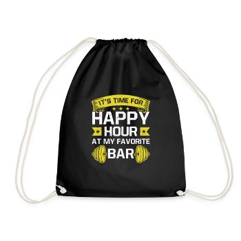 It s time for Happy Hour at my favorite bar - Turnbeutel - Schwarz - Vorne