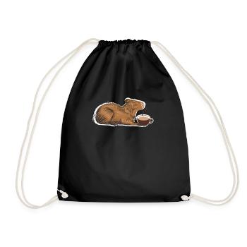 Cappybara Capybara Coffee Capybara Fans - Drawstring Bag - black - Front