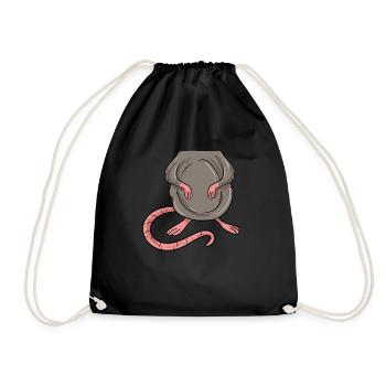 Rat Costume - Drawstring Bag - black - Front