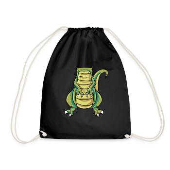 T Rex Costume - Sac de sport léger - noir - Devant