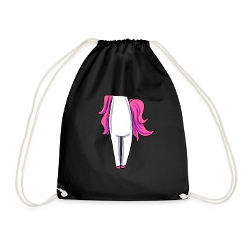 Costume de licorne - Sac de sport léger - noir - Devant