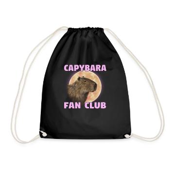 Wasserschwein Capybara Fan Club Cappybara Fans - Drawstring Bag - black - Front