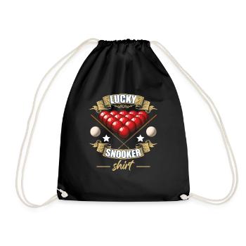 Lucky Snooker Shirt - Turnbeutel - Schwarz - Vorne