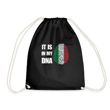 Italien ist in meiner DNA - Turnbeutel - Schwarz - Vorne