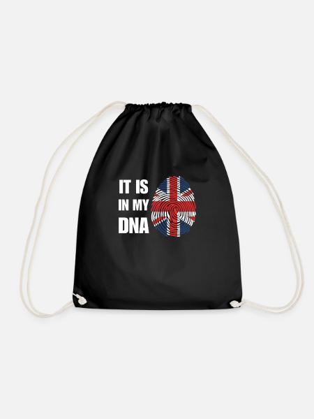 UK is in my DNA - Drawstring Bag - black