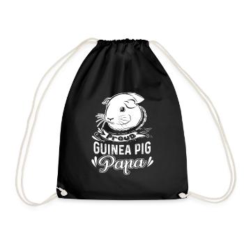 Guinea Pig Proud Guinea Pig Papa - Drawstring Bag - black - Front
