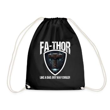 Papa Vathor Va Thor Vatertag Vatertagsgeschenk - Turnbeutel - Schwarz - Vorne