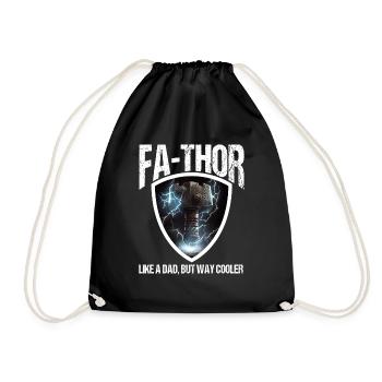 Papa Vathor Va Thor Vatertag Vatertagsgeschenk - Turnbeutel - Schwarz - Vorne