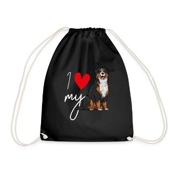 Berner Sennenhund - Turnbeutel - Schwarz - Vorne