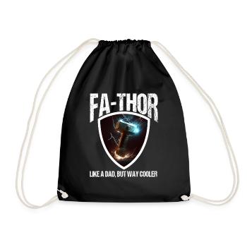 Papa Vathor Va Thor Vatertag Vatertagsgeschenk - Turnbeutel - Schwarz - Vorne