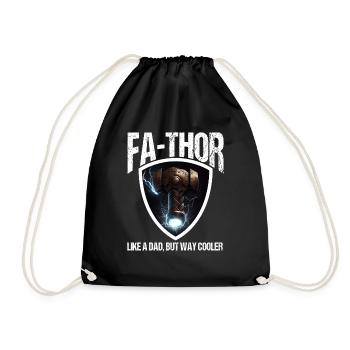 Papa Vathor Va Thor Vatertag Vatertagsgeschenk - Turnbeutel - Schwarz - Vorne