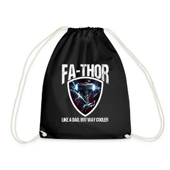 Papa Vathor Va Thor Vatertag Vatertagsgeschenk - Turnbeutel - Schwarz - Vorne
