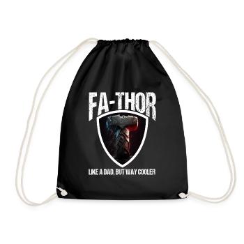Papa Vathor Va Thor Vatertag Vatertagsgeschenk - Turnbeutel - Schwarz - Vorne