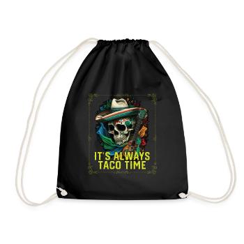 C’est toujours l’heure des tacos Cuisine mexicaine Taco gastronomique - Sac de sport léger - noir - Devant