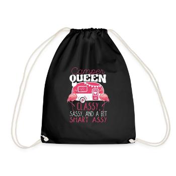 Camper Queen élégant Cheeky Smart Funny Women - Sac de sport léger - noir - Devant