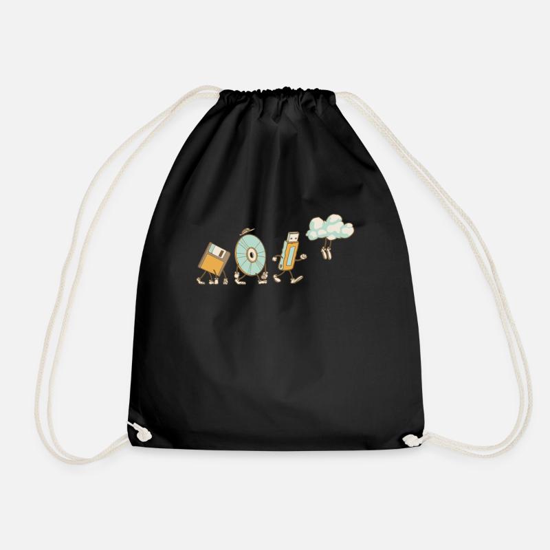 DevOps Engineer Cloud Computing Evolution - Drawstring Bag - black