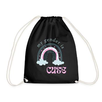 Transgenre Mignon LGBT LGBTQ T-Day - Sac de sport léger - noir - Devant