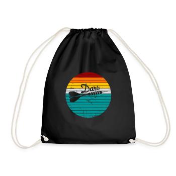 Darts Retro / Design pour les joueurs de fléchettes - Sac de sport léger - noir - Devant