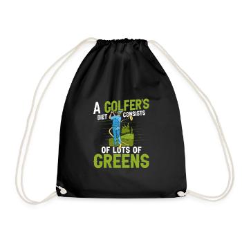 Le régime alimentaire d’un golfeur se compose de beaucoup de greens Golf Go - Sac de sport léger - noir - Devant