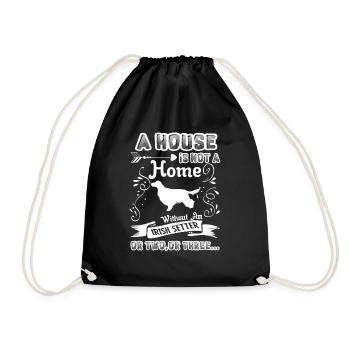 Irish Setter Home Without Irish Setter - Drawstring Bag - black - Front