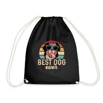 Bernese Mountain Dog - Drawstring Bag - black - Front