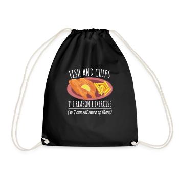 Fish And Chips - Sac de sport léger - noir - Devant