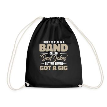 Dad Jokes Musikband - Turnbeutel - Schwarz - Vorne