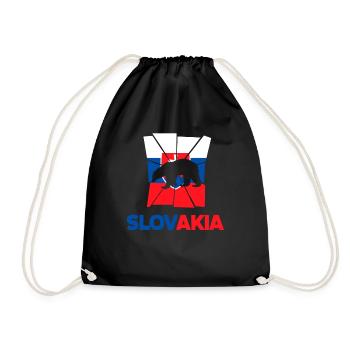 Slovak Slovakia Slovak Flag Quote - Drawstring Bag - black - Front
