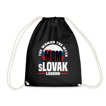 Slovak Slovakia Slovak Flag Quote - Drawstring Bag - black - Front