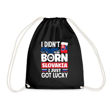 Slovak Slovakia Slovak Flag Quote - Drawstring Bag - black - Front