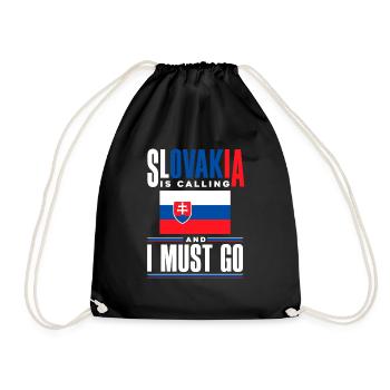 Slovak Slovakia Slovak Flag Quote - Drawstring Bag - black - Front