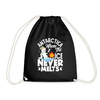 Antarctica where the ice never melts Expedition - Turnbeutel - Schwarz - Vorne
