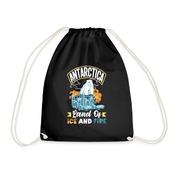 Antarctica land of fire and ice Expedition - Drawstring Bag - black - Front